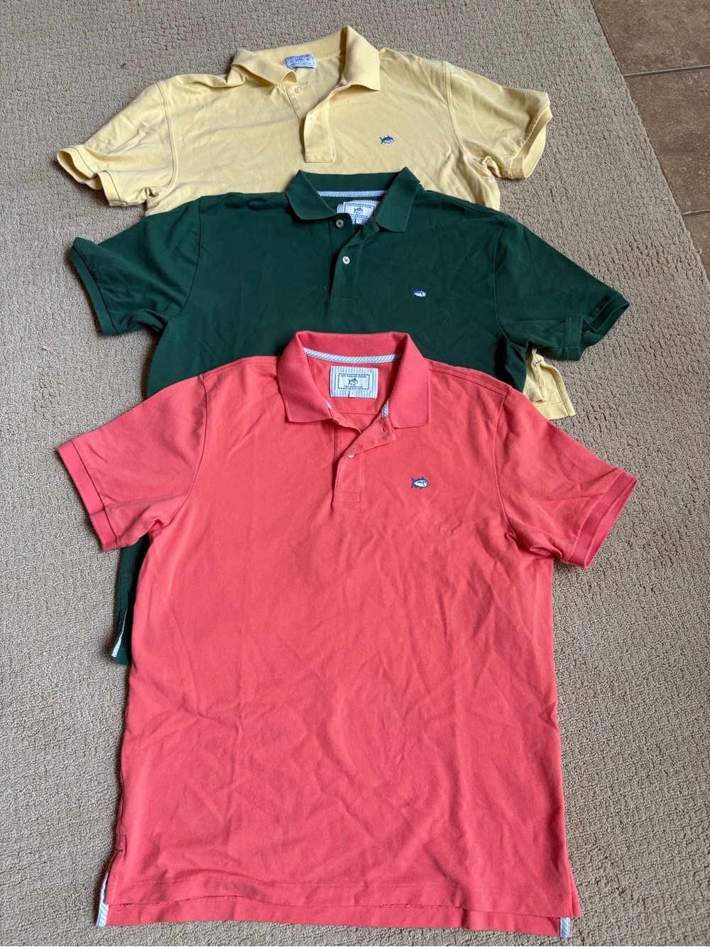 Three Southern Tide Skipjack Polos